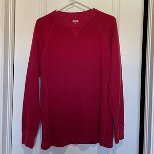 Duluth heritage ribbed crew Red Medium